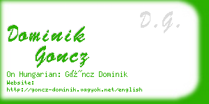 dominik goncz business card